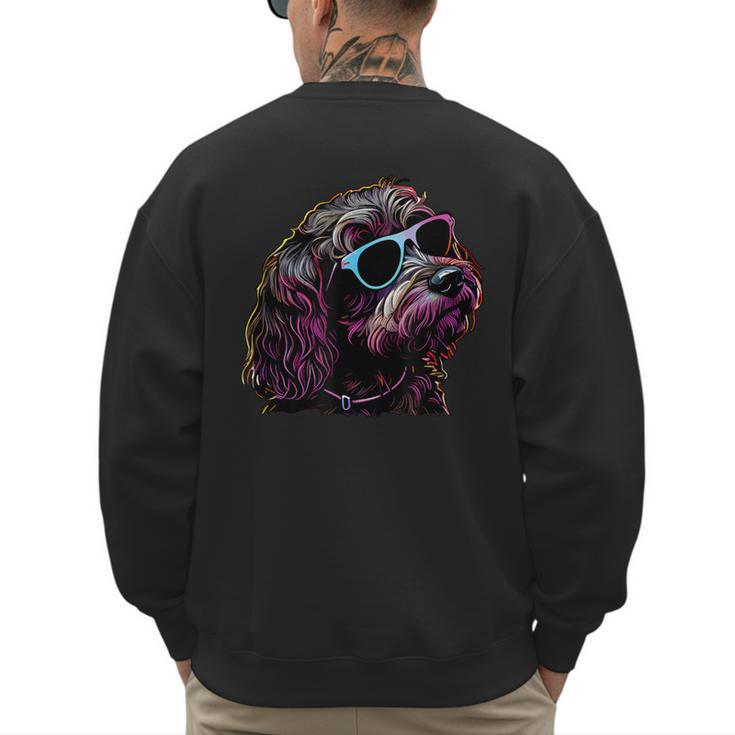 Dad Mom Cool Dog Sunglasses Cockapoo Men's Sweatshirt Back Print