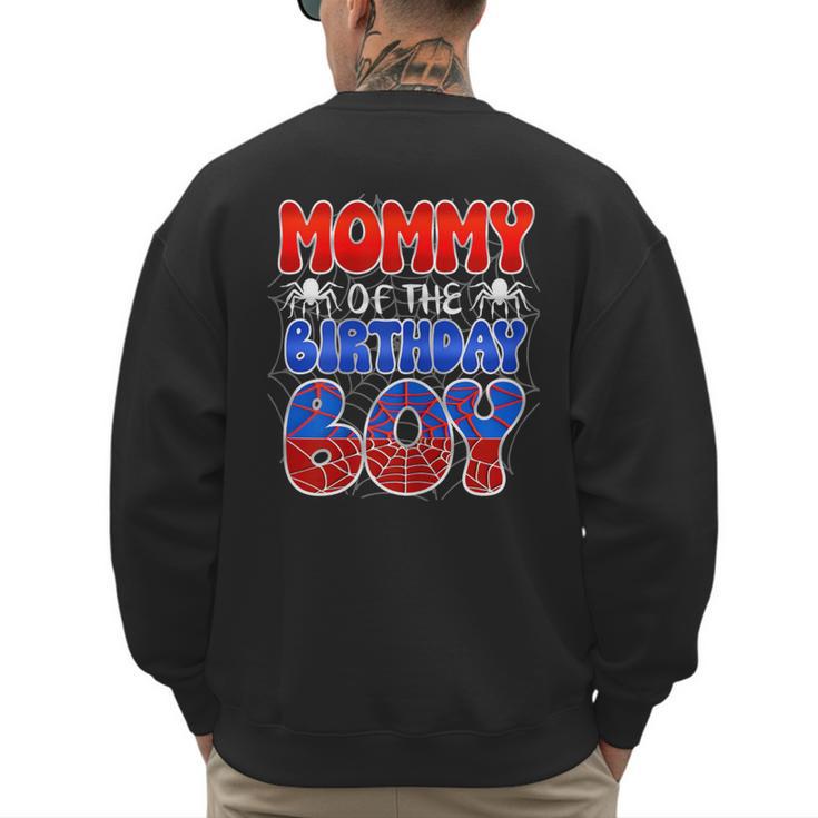 Dad And Mom Mommy Birthday Boy Spider Family Matching Men's Sweatshirt Back Print