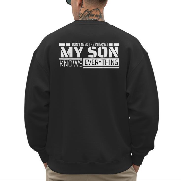 Dad Shirt From Son Men Fathers Day Dad Men's Sweatshirt Back Print