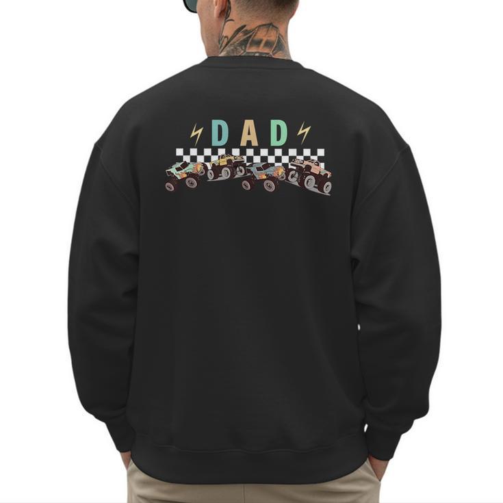Dad Truck Dad Monster Truck Are My Jam Truck Lovers Men's Sweatshirt Back Print