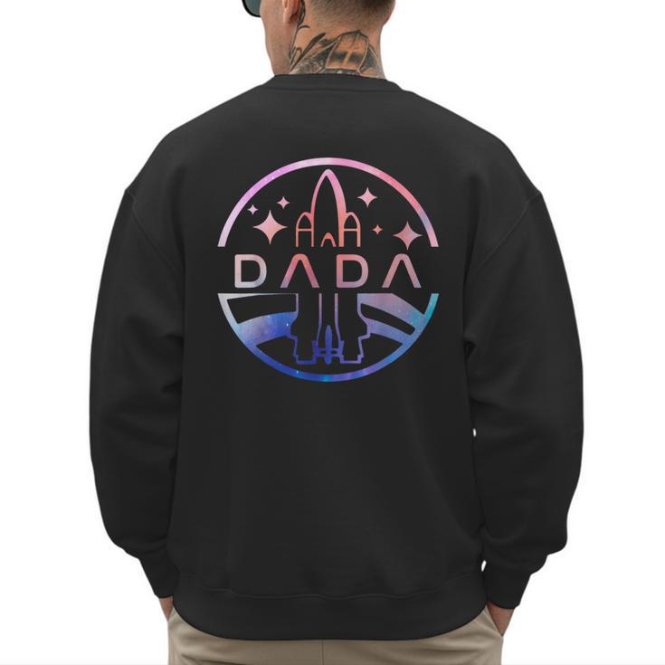 Dada Space Astronaut Rocket Birthday Party Men's Sweatshirt Back Print