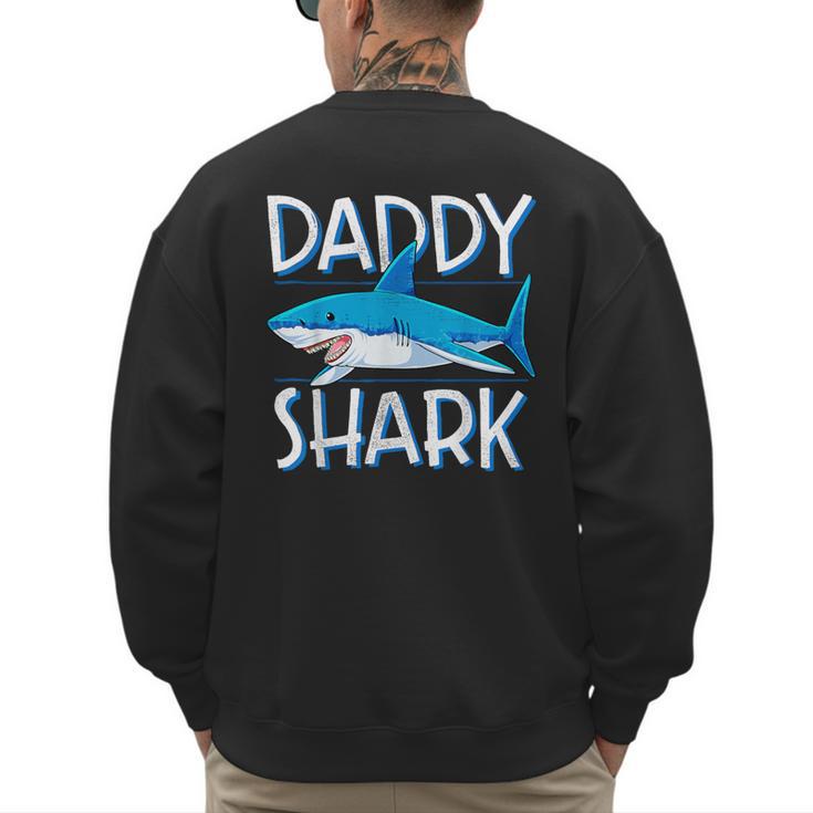 Daddy Shark T Shirt Fathers Day Family Matching Dad Men's Sweatshirt Back Print