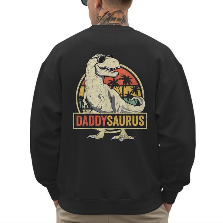 Daddysaurus Shirt T-Rex Dad Dinosaur Men's Sweatshirt Back Print