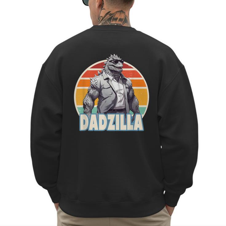 Dadzilla The Rad Dad Kaiju Vibes Men's Sweatshirt Back Print