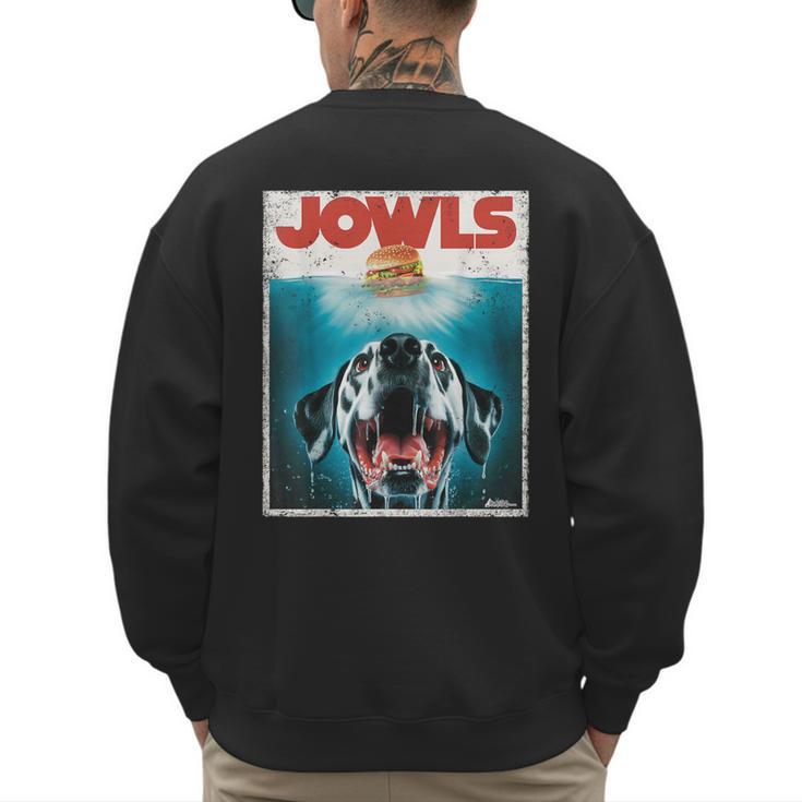 Dalmatian Jowls Cute Paws Spot Dog Mom Top Dog Dad Men's Sweatshirt Back Print