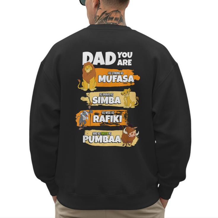 Disney The Lion King Dad You Are Word Stack Men's Sweatshirt Back Print