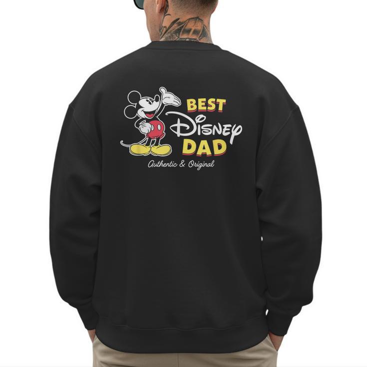 Disney Mickey Mouse Best Disney Dad Birthday Father’s Day Men's Sweatshirt Back Print