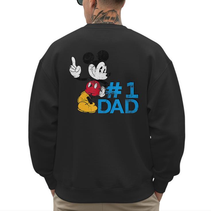 Disney Mickey Mouse Father's Day 1 Dad Men's Sweatshirt Back Print