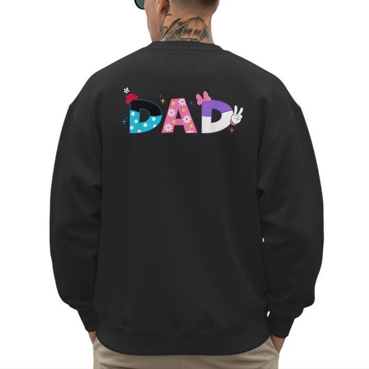 Disney Minnie Mouse And Daisy Duck Dad Father's Day Birthday Men's Sweatshirt Back Print