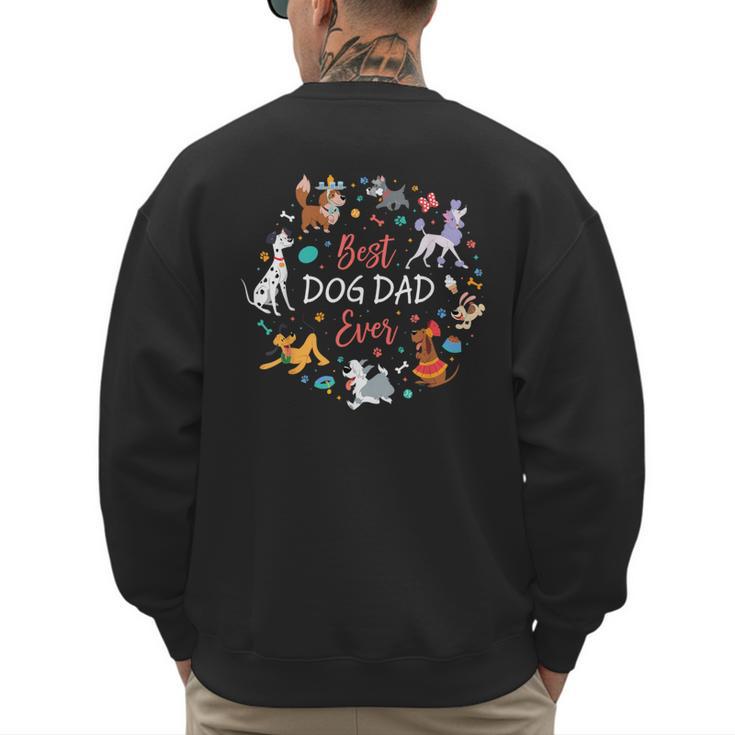 Disney Pet Parent Father’s Day Disney Dogs Best Dog Dad Ever Men's Sweatshirt Back Print