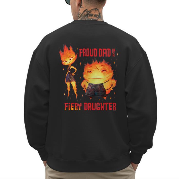 Disney And Pixar’s Elemental Proud Dad Of a Fiery Daughter Men's Sweatshirt Back Print