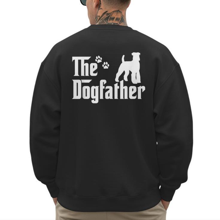 The Dogfather Tee Fathers Day Dad Dog Lover Schnauzer For Men Women Girls Kids Men's Sweatshirt Back Print