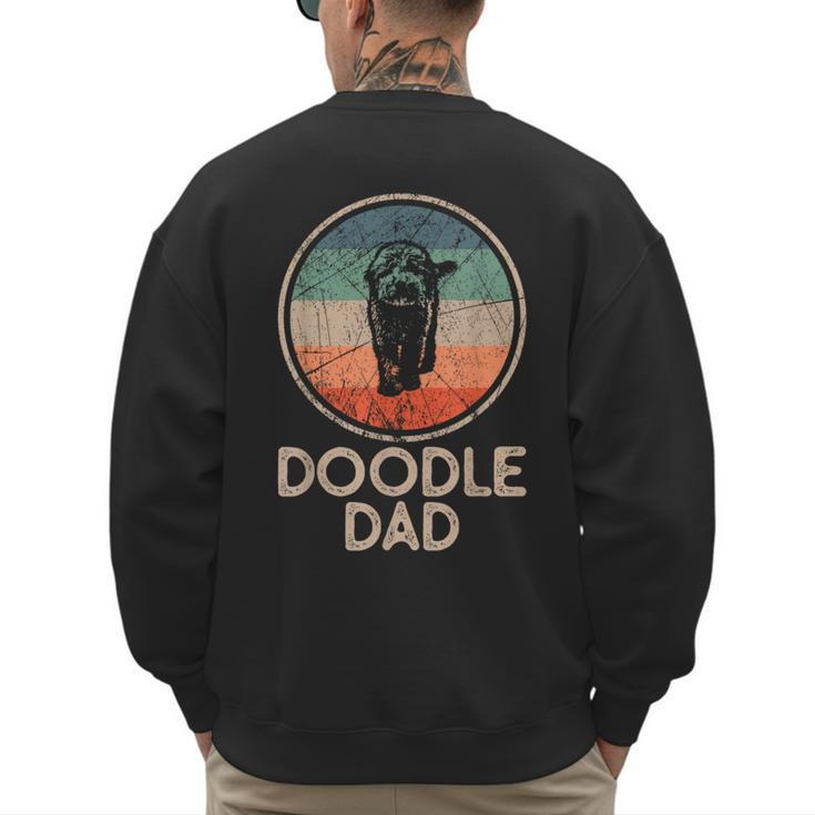 Doodle Dog Vintage Doodle Dad Small Men's Sweatshirt Back Print