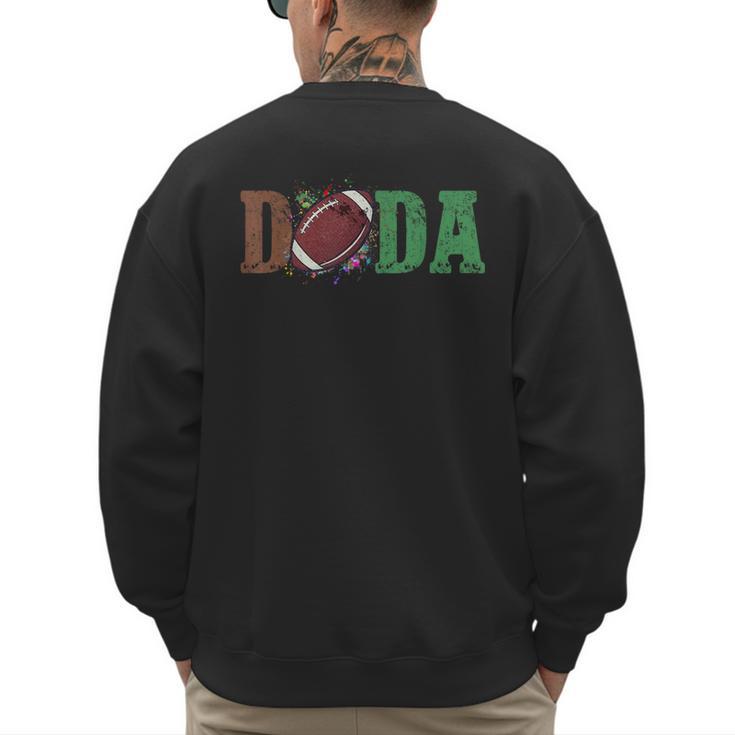 Football Dada 1st Birthday Men's Sweatshirt Back Print