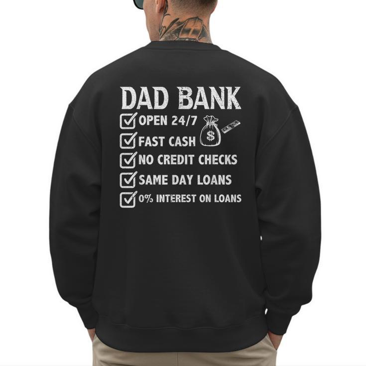 Girl Father's Day Daddy & Dad Of Girls Outnumbered Men's Sweatshirt Back Print
