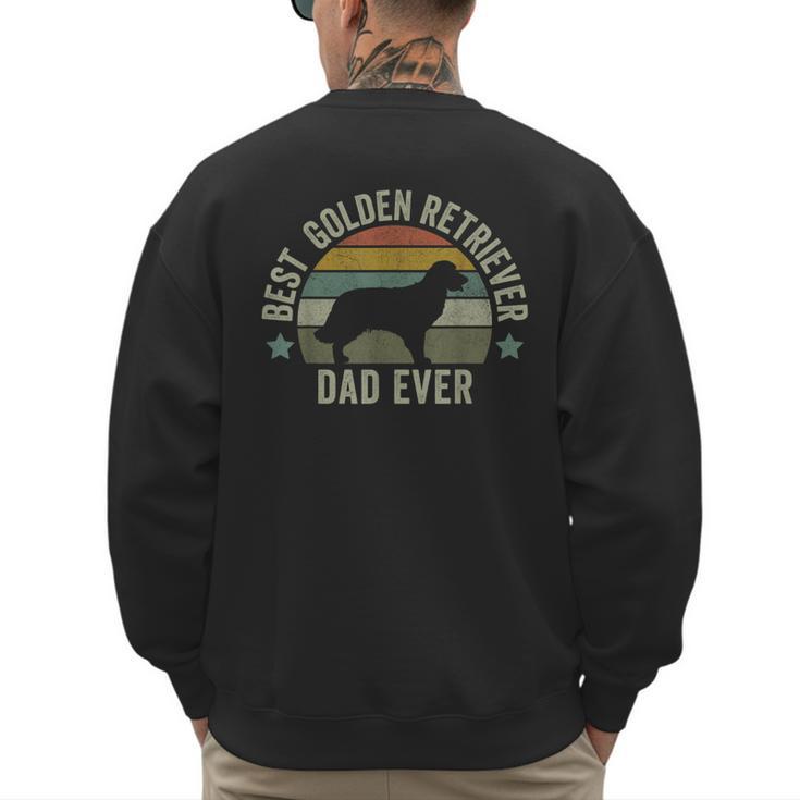 Golden Retriever Dad Dog Shirt Fathers Day Doggy Men's Sweatshirt Back Print