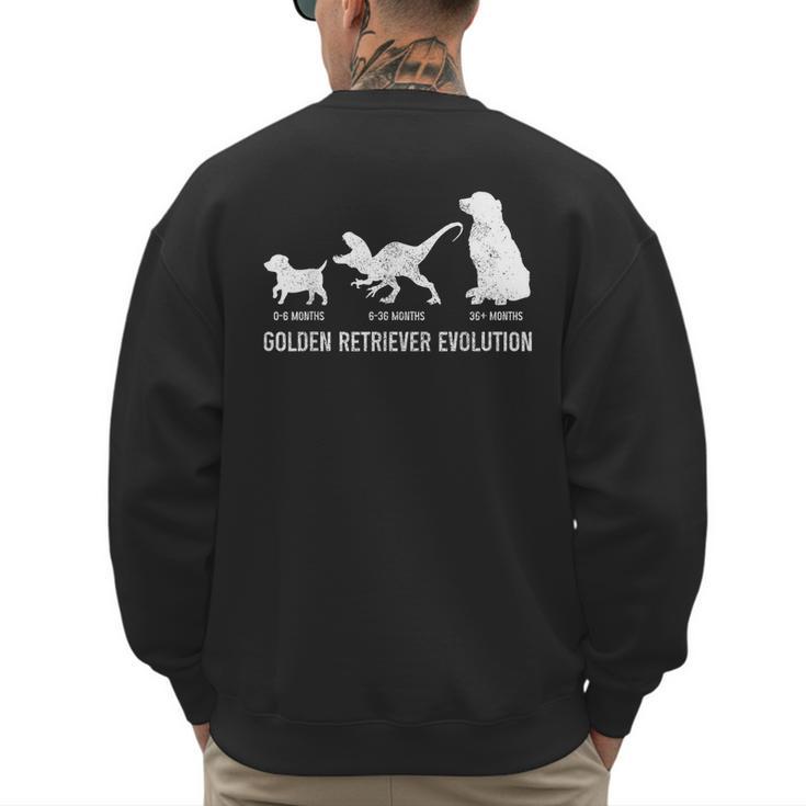 Golden Retriever Mom Dad Puppy Dog Owner Dog Lover Men's Sweatshirt Back Print