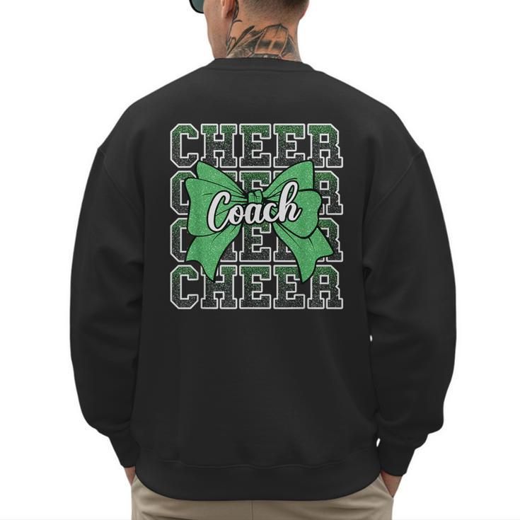 Green Sport Loud Proud Cheer Coach Dad Father's Day Men's Sweatshirt Back Print