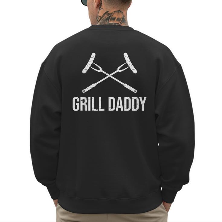 Grill Daddy Grillfather-Grill Dad Men's Sweatshirt Back Print