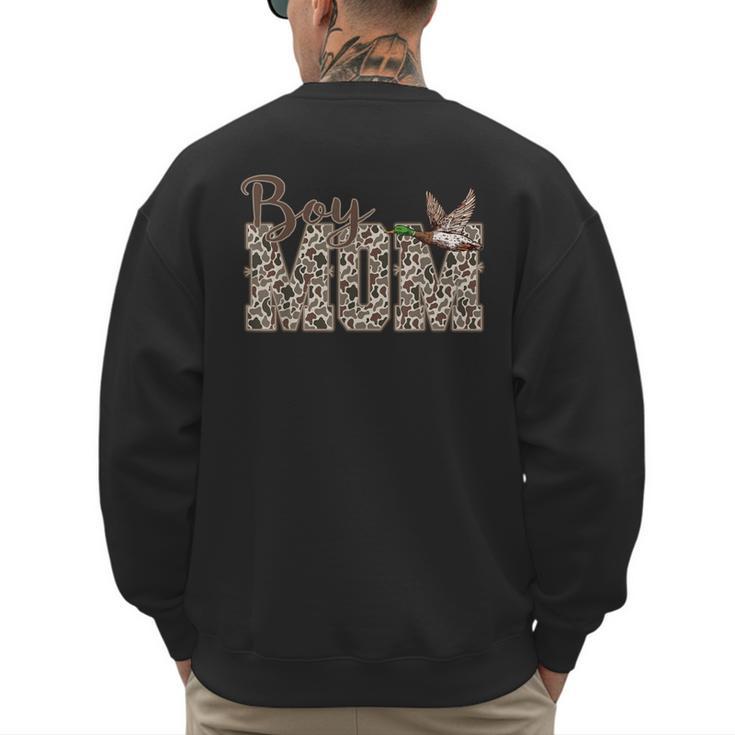 Hunting Boy Mom Duck Camouflage Camo Preppy Camo Dad Men's Sweatshirt Back Print