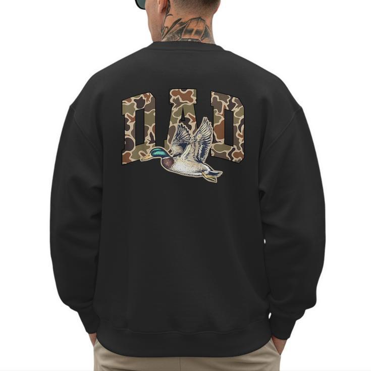 Hunting Dad Duck Camouflage Camo Preppy Camo Dad Camo Men's Sweatshirt Back Print