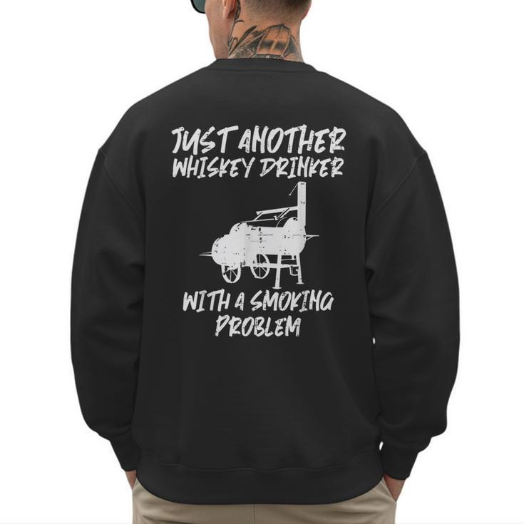 Just Another Bbq Grill Barbecue Meat Grilling Dad Men Men's Sweatshirt Back Print