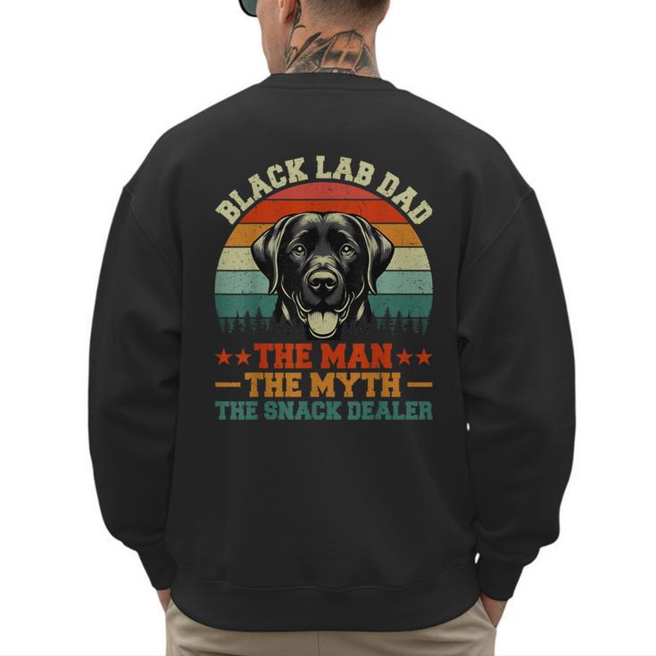 Labrador Retriever Dad Black Lab Dad Men's Sweatshirt Back Print