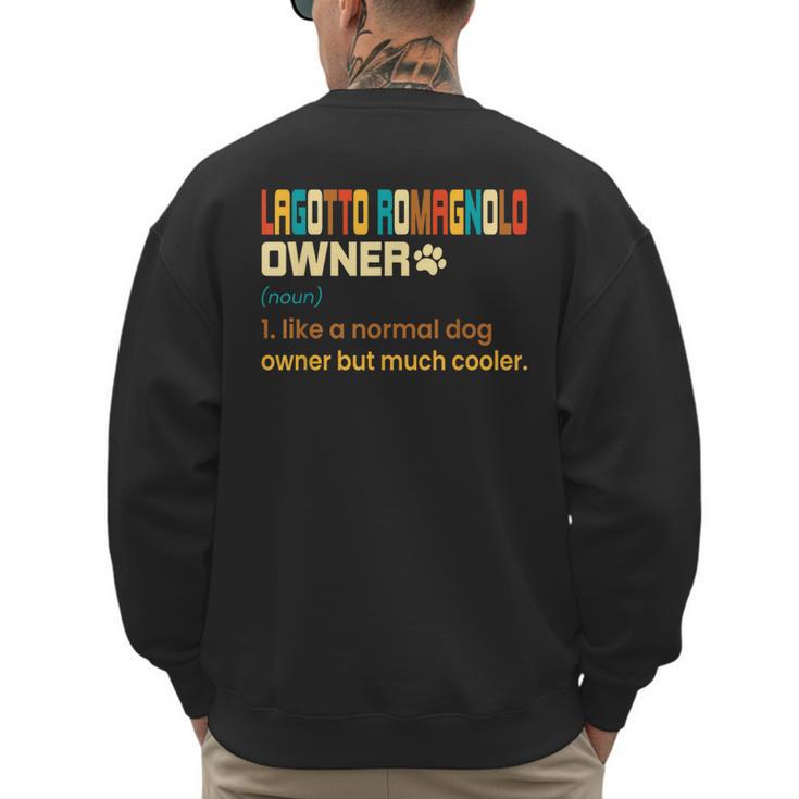 Lagotto Romagnolo Vintage Retro Dog Mom Dad Men's Sweatshirt Back Print