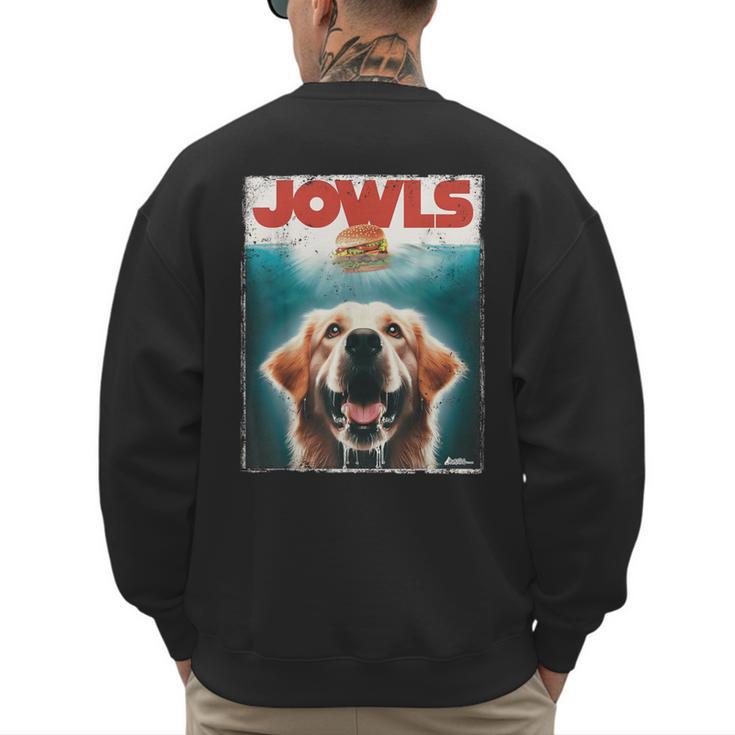 Light Golden Retriever Jowls Top Paws Cream Lab Dog Mom Dad Men's Sweatshirt Back Print