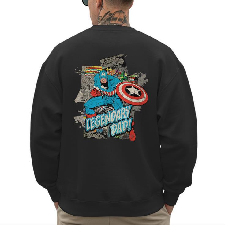 Marvel Captain America Legendary Dad Father's Day Men's Sweatshirt Back Print