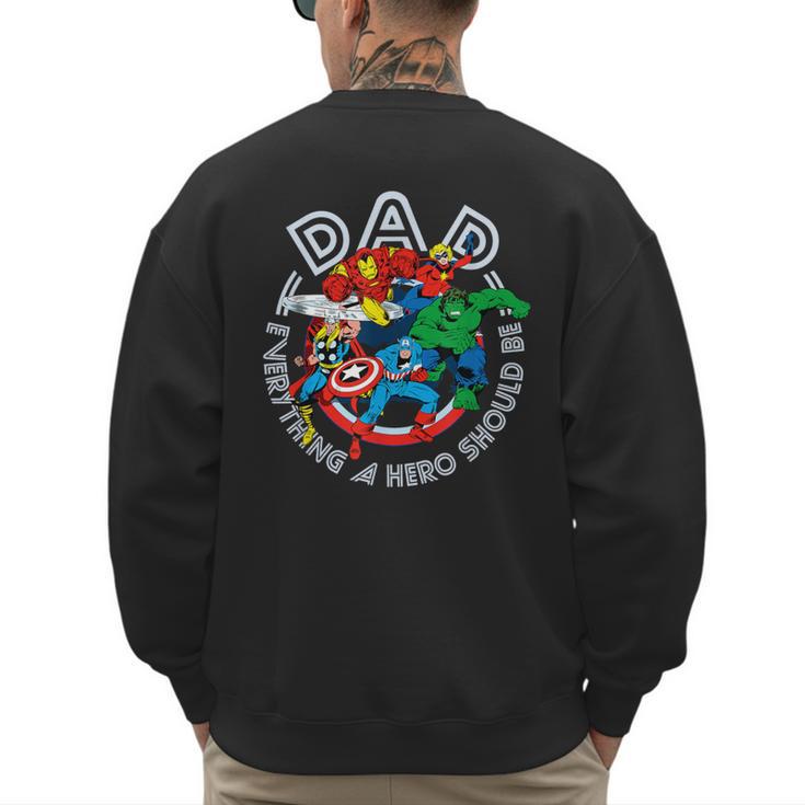 Marvel Comics Retro Classic Father's Day Avengers Hero Dad Men's Sweatshirt Back Print