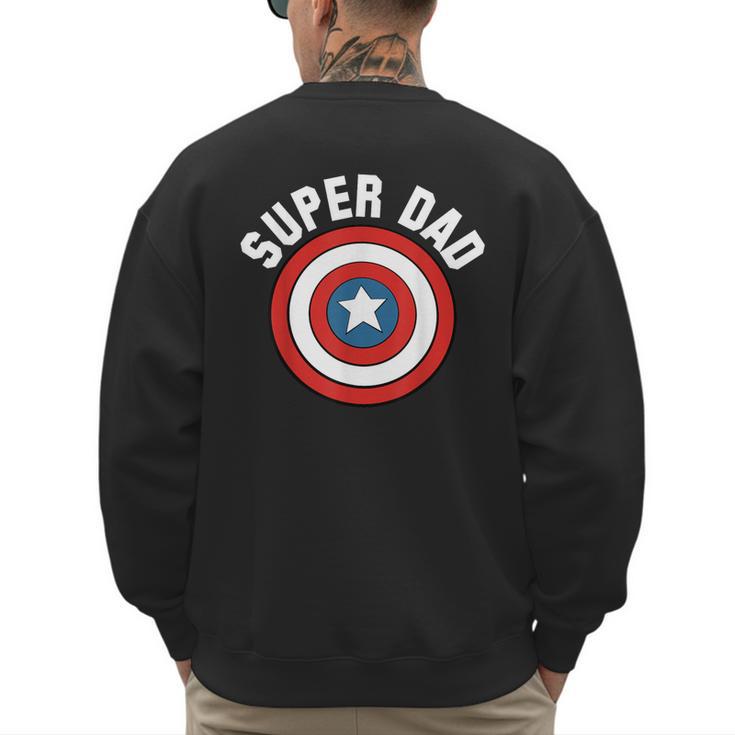 Marvel Father's Day Super Dad Captain America Shield Men's Sweatshirt Back Print