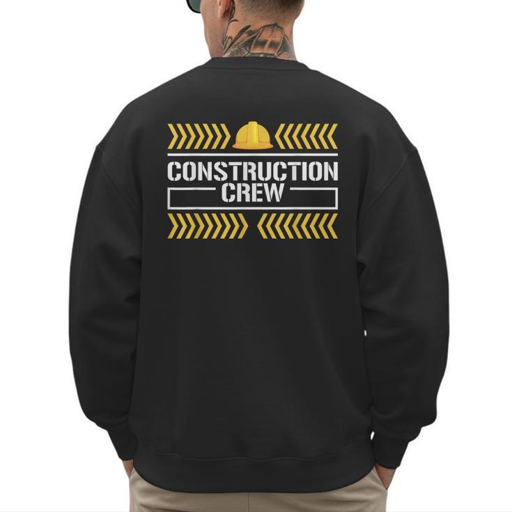 Matching Boys And Dad Mom Construction Digger Birthday Party Men's Sweatshirt Back Print Matching Boys And Dad Mom Construction Digger Birthday Party Men's Sweatshirt Back Print