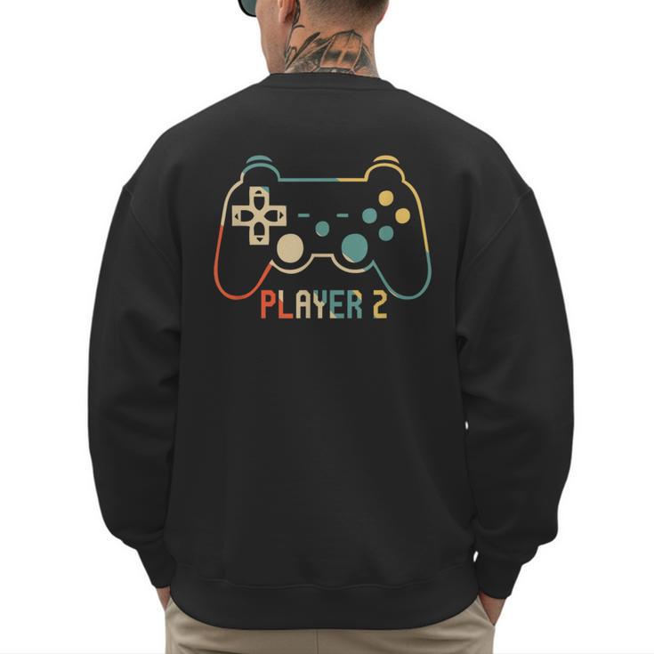 Matching Gamer Tee For Dad Mom & Kids Player 123 Men's Sweatshirt Back Print
