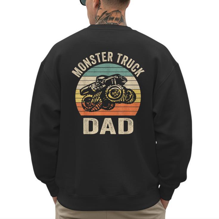 Monster Truck Dad Shirt Retro Vintage Monster Truck Shirt Men's Sweatshirt Back Print