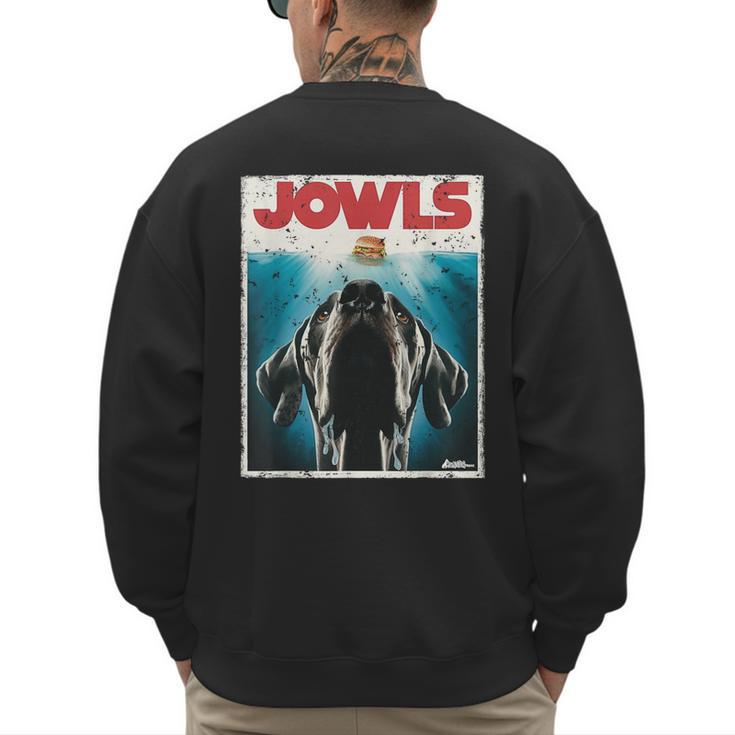 MonsterMuttz Great Dane Jowls Paws Top Drooling Dog Mom Dog Dad Men's Sweatshirt Back Print