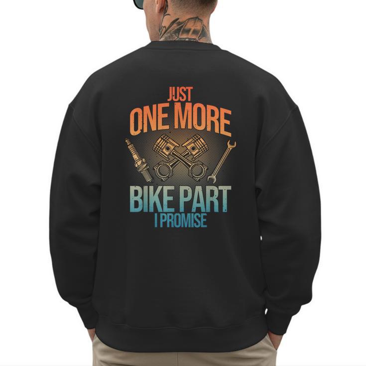 Motorcycle Mechanic Art For Men Dad Motorcycle Lovers Biker Men's Sweatshirt Back Print
