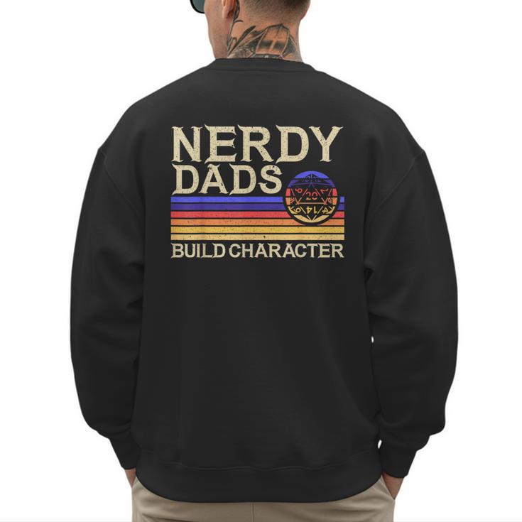 Nerdy Dad RPG Gaming D20 Tabletop Games RPG Gamer Men's Sweatshirt Back Print