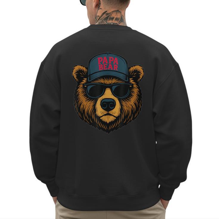 Papa Bear Father's Day Great Dad Joke Men's Sweatshirt Back Print
