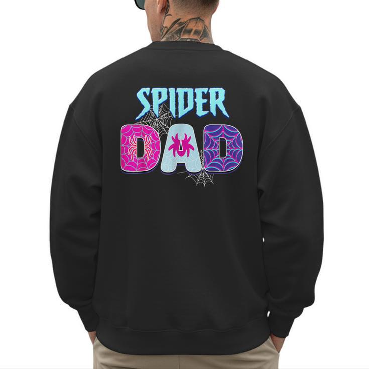 Parents Mom Spider Dad Matching Family Birthday Men's Sweatshirt Back Print