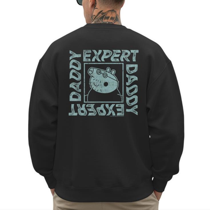 Peppa Pig Father's Day Expert Daddy Vintage Faded Box Logo Men's Sweatshirt Back Print