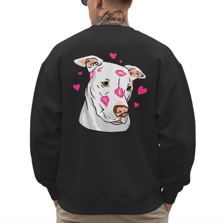 Pitbull Love Pitbull Moms Dads Men's Sweatshirt Back Print