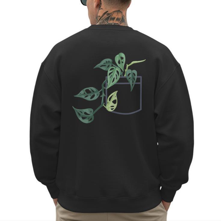 Plant Dad Plant Mom Grow Monstera Adansonii Urban Gardener Men's Sweatshirt Back Print