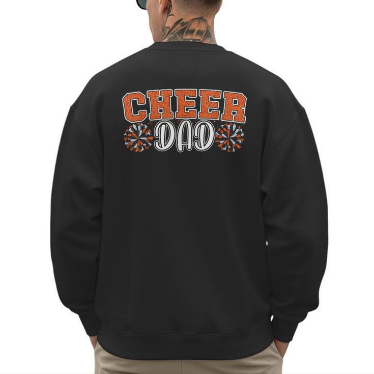 Proud Cheer Dad My Favorite Cheerleader Calls Me Dad Orange Men's Sweatshirt Back Print