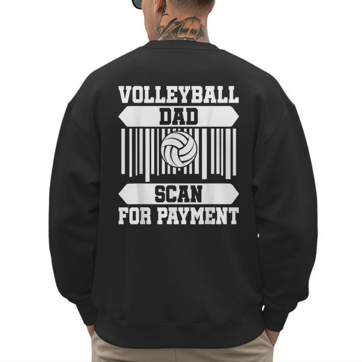 Proud Volleyball Dad Father's Day Men's Sweatshirt Back Print