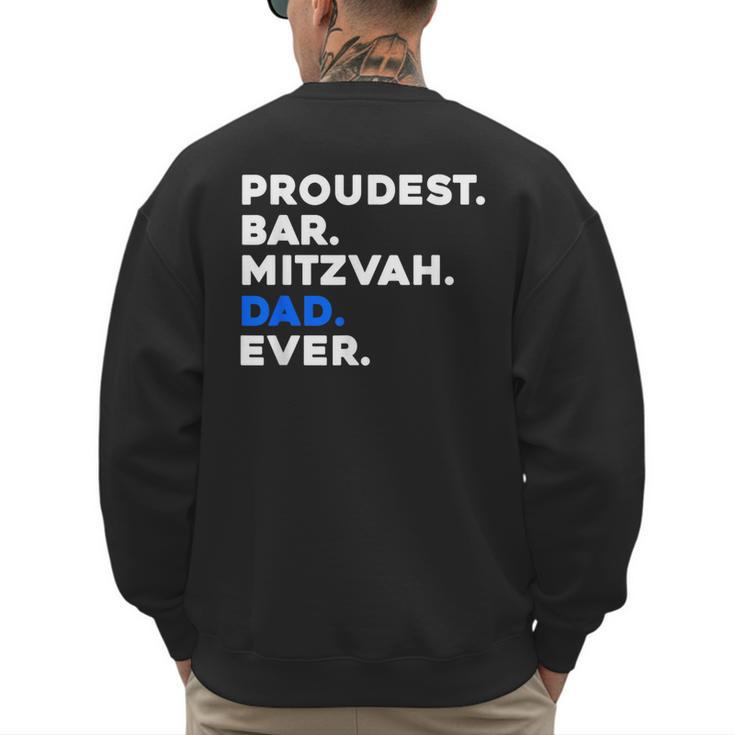 PROUDEST BAR MITZVAH DAD EVER Jewish BOY Celebration Men's Sweatshirt Back Print