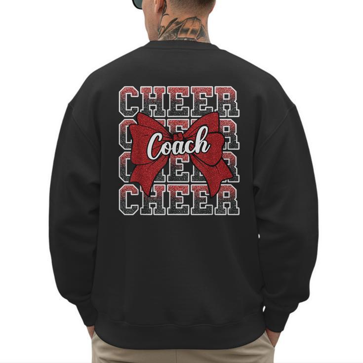 Red Sport Loud Proud Cheer Coach Dad Father's Day Men's Sweatshirt Back Print
