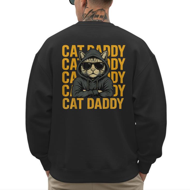 Retro Cat Daddy Style Animal For Men Women Kid Boy Girl Men's Sweatshirt Back Print