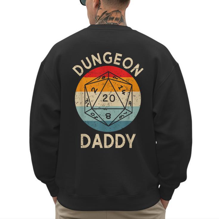 Retro Dungeon Daddy Fathers Day Men's Sweatshirt Back Print