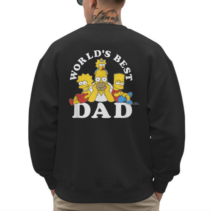 The Simpsons World's Best Dad Father's Day Group V2 Small Men's Sweatshirt Back Print